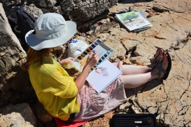 Sketching near Ksamil Beach in Albania