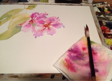 Flower painting demo