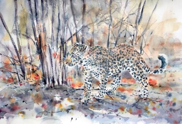 LEOPARD - African wildlife painting